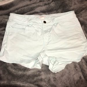 H&M mint jean shorts
